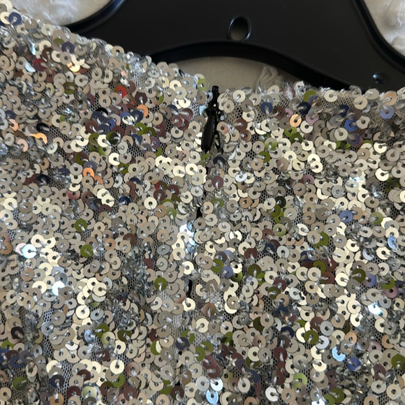 Never been worn Lulu’s Brand New You Sequin Bodycon Mini Dress- silver - Picture 5 of 7